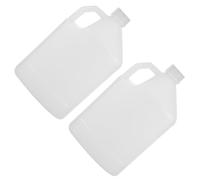 VILLCASE 2 Pièces Récipient à Liquide Réutilisable en Plastique Blanc 5l avec Poignée Étanche pour Transfert Industriel et Atelier Chimique
