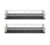 VILLCASE 2 Pièces Support à Lunettes en Acrylique Noir pour 6 Verres à Shot, Plateau Porte-verres à Shot Élégant et Facile à Nettoyer, Présent Rentrée et Automne Décoraion