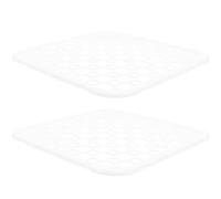 VILLCASE 2 Pièces Tapis de Fond D'évier Multifonctionnel en Plastique Blanc Antidérapant et Isolant Thermique Cuisine, Protège-évier Moderne pour Évacuation et Séchage