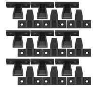 VILLCASE 20 Pièces Connecteur de Meuble à Fixation Rapide en Plastique Noir, Installation Dissimulée, Support de Joint pour Armoire et Placard, Usage Polyvalent pour Mobilier