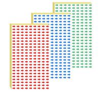 VILLCASE 240 Pièces Petites Étiquettes Fléchées Autocollantes en Papier Synthétique, pour Marquage D’entretien et Agenda, Indicateur de Défauts