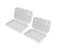 VILLCASE 2pièces Boîte à Œufs Avec Couvercle Porte-œufs Pour Réfrigérateur Boîte De Conservation Pour Œufs Récipient Transparent Avec Compartiments