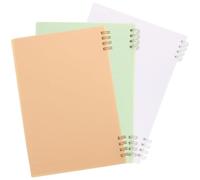 VILLCASE 3 Pièces Carnet de Notes à Spirale Couverture Plastique, Papier Solide et Pages Segmentées, pour Prises de Notes et Croquis Quotidiens
