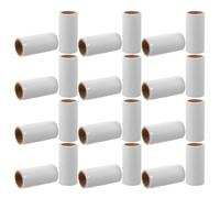 VILLCASE 30 Pièces Rouleau Manuel Mini et Portable, Blanc | Adhérence Forte, Remplacement Rapide du Papier, Brosse Souple, Usage Maison et Voyage, Tissu Délicat