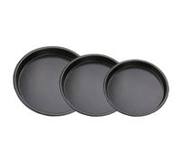 VILLCASE 3pièces Lot de Plaques à Pâtisserie Métal Antiadhésives pour Four Plaques à Pizza et Transfert Rapide de Chaleur Résistantes et Stables pour Cuisson Familiale et Professionnelle