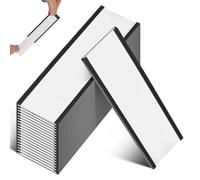 VILLCASE 50 Pièces Porte-étiquette Magnétique Aimant en Caoutchouc et Structure D'insertion pour Papier, Support Polyvalent pour Étagère Entrepôt et Bureau