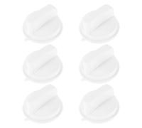 VILLCASE 6 Pièces Bouton de Minuterie en Plastique Blanc pour Micro-ondes, Forme, Compatible Large, Facile à Nettoyer, Remplacement pour Four à Micro-ondes