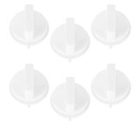 VILLCASE 6 Pièces Bouton de Minuterie Rond en Plastique Blanc Four à Micro-ondes, Contrôle de Puissance et Réglage du Temps Facile