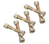 VILLCASE 6 Pièces Kit Suspendre pour Balançoire de Balcon Crochet en Métal Doré, Installation Facile et Stabilité Renforcée, Adapté pour Intérieur et Balcon Boulons Pivotants