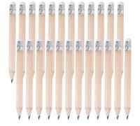 VILLCASE 60 Pièces Crayons Courts Effaçables en Bois Kaki, Légers et Résistants Casse, pour L'écriture Dessin des Étudiants et Artistes