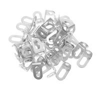 VILLCASE Acier Laminé à Froid Équerres d'angle 90 Degrés 50 Pièces Blanc, Support D'étagère Stable et Polyvalent pour Meubles et Armoires, Fixation pour Étagères de Garage