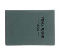 VILLCASE Agenda 2026 A7 Mini Hebdomadaire Vert en Cuir Artificiel et Papier, Planificateur Solide pour Gestion Temps Personnel et Professionnel