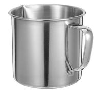 VILLCASE Bécher Tasses à Mesurer Précises sans Bavure en Acier Inoxydable Poignée Gradué 500ml pour Laboratoires et Pâtisserie
