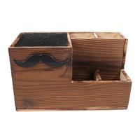 VILLCASE Boîte à Outils Coiffure en Bois, Porte-Ciseaux et Étui à Peignes, Rangement Compact pour Salon Professionnel, Organisation Coiffure Couleur