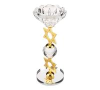 VILLCASE Bougeoir en Cristal Vintage D'étoile à Six Branches pour Décoration de Bureau et Ambiance Festive de Hanoukka Fonction Solide et Effet Lumineux