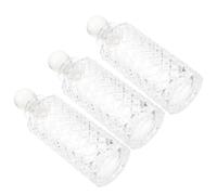 VILLCASE Bouteilles Diffuseurs en Verre 150 ML Lot de 3 Flacons Vides Récipients de Rangement pour Huile Essentielle Usage Aromathérapie et Décoration Intérieure