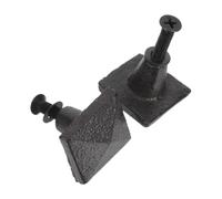 VILLCASE Boutons de Meuble Style Rustique Vintage en Fonte Noire Lot de 2 Poignée de Tiroir Rétro en Fer Trou Unique et Commode Décoration Industrielle