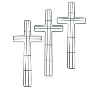 VILLCASE Cadre de Couronne en Fer de Croix 3pcs, Robuste et Pratique pour Décoration de Pâques et Maison, Anneau Métallique Vert pour Créations Florales