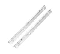 VILLCASE Charnières de Piano Multifonctionnelles 2pcs Acier Inoxydable 180 Degrés pour Boîtes de Rangement Bois et Loisirs Créatifs