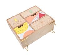 VILLCASE Coffret de Rangement en Bois Élégant Tiroirs pour Cosmétiques et Bijoux, Meuble de Rangement Compact pour Maison, Design Simple et Fonction Espace-optimisé