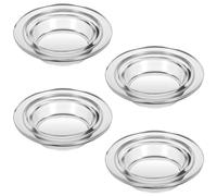 VILLCASE Coupelle de Cire Ronde en Verre Diamètre 119mm Bords Polis 4 Pièces Remplacement Facile et Nettoyage Simple pour Chauffe-Cire pour Maison et Chambre