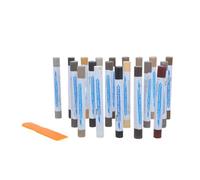 VILLCASE Crayons de Cire Solides pour Réparation de Meubles en Bois Naturel, Kit de 20 Pièces pour Retouche et Dissimulation de Rayures Armoires et Bois Réel à Domicile