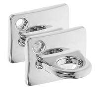 VILLCASE Crochets en Alliage de Zinc pour Cordes de Stanchion, Fixation Sécurisée et Installation Facile, 2 Pièces Argentées, pour Événements Tapis Rouge et Restaurants de Luxe