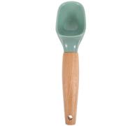 VILLCASE Cuillères à Dessert Multifonctionnelles 2pcs avec Manche Ergonomique en Bois pour Fête Estivale, Fabricant de Boules de Melon et Cuillères à Pastèque