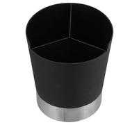VILLCASE Distributeur de Pailles Fonction Vidange en Acier Inoxydable 3 Compartiments Rangement pour Cuillères et Bâtonnets à Cocktail, Conçu pour Bar et Comptoir Cuisine Réutilisable