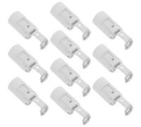 VILLCASE Douille E14 avec Support 10pcs Blanc 65mm pour Rénovation de Lustres et Appliques Murales, Accessoires pour Lampes de Table Résistants à la Chaleur