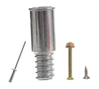 VILLCASE Embout Fileté pour Manche à Balai, Adaptateur 0,7 Pouce | Alliage D'aluminium et Acier Inoxydable, Connexion Ferme, Installation Facile, Restaure les Manches Usés