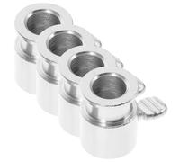 VILLCASE Ensemble de 4 Manchons en Fer Argenté pour Barbecue, Résistance la Casse, sans Bords, Accessoires pour Barbecue D'extérieur et D'intérieur
