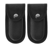 VILLCASE Étui pour Couteau Pliant en Nylon Noir Étanche Accès Rapide, Pochette Utilitaire Compacte 2pcs pour Rangement Portable