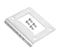 VILLCASE Gâche de Porte Plaque de Recouvrement du Trou de Porte en Acier Inoxydable Argenté Résistance aux Chocs la Corrosion Serrure Latérale de Chambre
