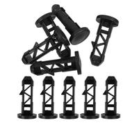 VILLCASE Goupilles de Charnière Poubelle Extérieure et Lot de 10 en Plastique Noir Fixation Facile, Prévention des Odeurs pour Couvercle de Poubelle 240l Accessoires pour Poubelle
