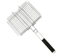 VILLCASE Grille de Barbecue Pliante en Fer Plaqué Argenté pour Extérieur | Portable, Usage Camping et Rassemblement, Cadre Renforcé et Capacité de Charge Améliorée