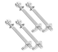 VILLCASE Kit de 4 Vis de Réglage en Acier Argenté pour Tendeur de Chaîne de Tronçonneuse Électrique, Ajustement Précis et Facile pour Travaux Forestiers