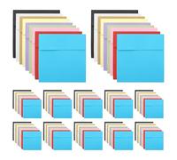 VILLCASE Lot de 100 Enveloppes Kraft Vierges Carrées 10x10 Cm en Papier Kraft, Pochettes Sécurisées pour Cartes, Invitations et Petits Objets, Style Simple et Polyvalent