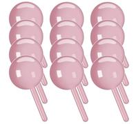 VILLCASE Lot de 12 Jolies Boîtes de Rangement en Plastique Rose de Sucette, Décoratives et Sécurisées pour Garçon et Filles, pour Présents et Fleurs Séchées