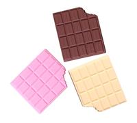 VILLCASE Lot de 3 Blocs-notes de Chocolat Créatifs et Décoratifs, Carnet de Poche Multifonction en Pvc et Papier, pour Bureau et Usage Quotidien