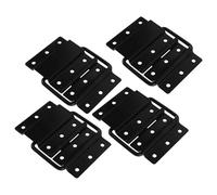 VILLCASE Lot de 4 Charnières Pliantes en Alliage Noir, Charnières Amovibles Robustes pour Boîte à Outils et Flight Case, Support Pliable pour Couvercle D'équipement