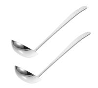 VILLCASE Louches à Soupe en Acier Inoxydable 2pcs Résistantes à L'usure Manche Pratique Cuisine Professionnelle Restaurant ou Cantine
