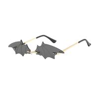 VILLCASE Lunettes de Soleil de Chauve-souris Noires pour Sandales Femme, Décoration de Fête Innovante et Accessoire Costume Party en PC et Métal