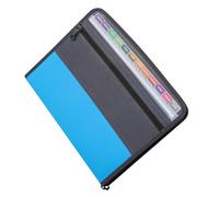 VILLCASE Organiseur de Fichiers A4 en PP Bleu avec 13 Poches Extensibles, Fermeture Double Zip, Résistant Bureau ou École