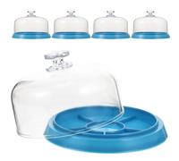 VILLCASE Outil de Réparation Montres et Montres de Poche Boîte de Rangement Organisateur Plastique 5 Pièces Couvercle Anti-Poussière Usage Atelier Horloger 4.13X4.13X2.56In