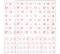 VILLCASE Papier Sulfurisé pour Hamburgers 50 Feuilles Pliables en Papier Résistant à L'huile Design Floral Délicat pour Emballage Sandwich et Cuisson