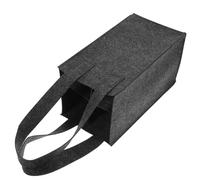 VILLCASE Paquet à Vin en Feutre Poignée Ergonomique, Porte-bouteilles Portable 4 Bouteilles, Paquet à Vin Rouge Profond, Boîte de Rangement Solide pour Présent, Transport et Voyage