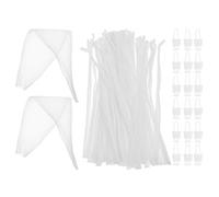 VILLCASE Paquet en Filet Réutilisables en PP et PE pour Œufs Lot de 100 Grosse Capacité et Fermeture à Boucle, Paquet D'épicerie Pratiques pour Divers Scénarios