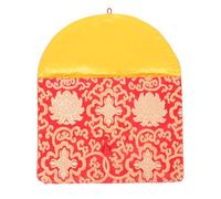 VILLCASE Pochette en Brocart de Soie A4 Multifonction avec Broderie et Nœud, Finition Soignée, Style Traditionnel Chinois, pour Festivals et Cartes de Vœux
