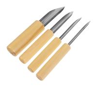VILLCASE Poinçons Outils de Modelage D'argile pour Poterie Lot de 4 en Bois et Métal Robustes et Pratiques, Formes Cercle et Demi-cercle, Adaptés aux Débutants et Professionnels Adaptés